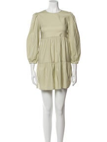 Bateau Neckline Mini Dress