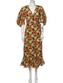 Floral Print Midi Length Dress w/ Tags